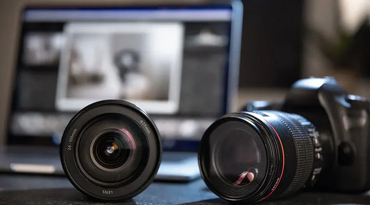 Digital camera lenses shown for in-store evaluation at PayMore Sand Lake