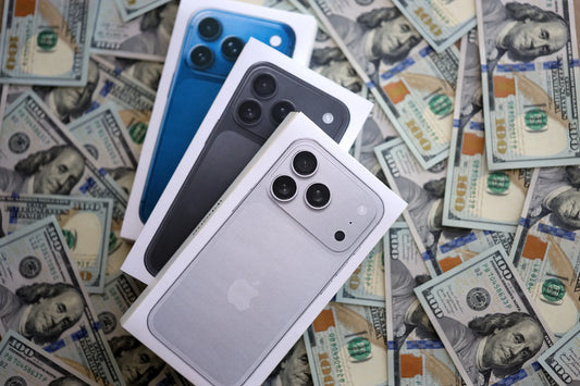 Selection of iPhone 11 and newer devices on display at PayMore Sand Lake