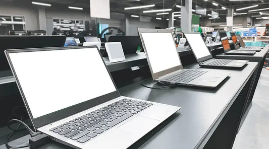 Refurbished laptops on display at PayMore Sand Lake