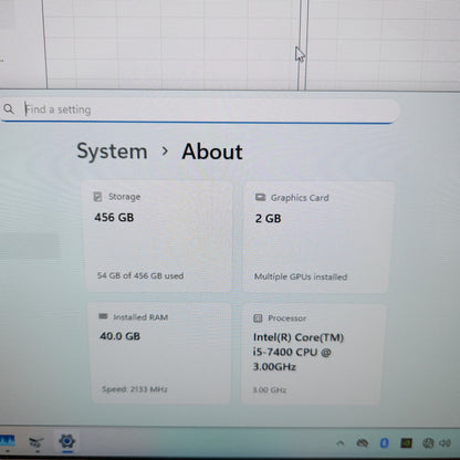 Dell XPS 8920 XPS-8920-M15P i5-7400 3.50GHz 40GB 256GB SSD GeForce GT 730