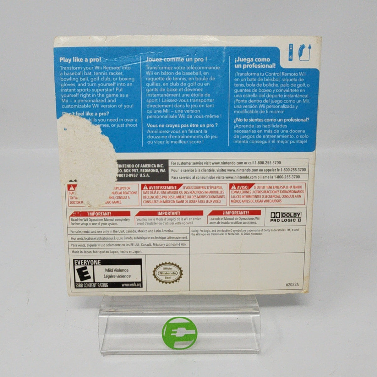 Nintendo Wii Console Gaming System CIB w/ Wii Sports RVL-001 White