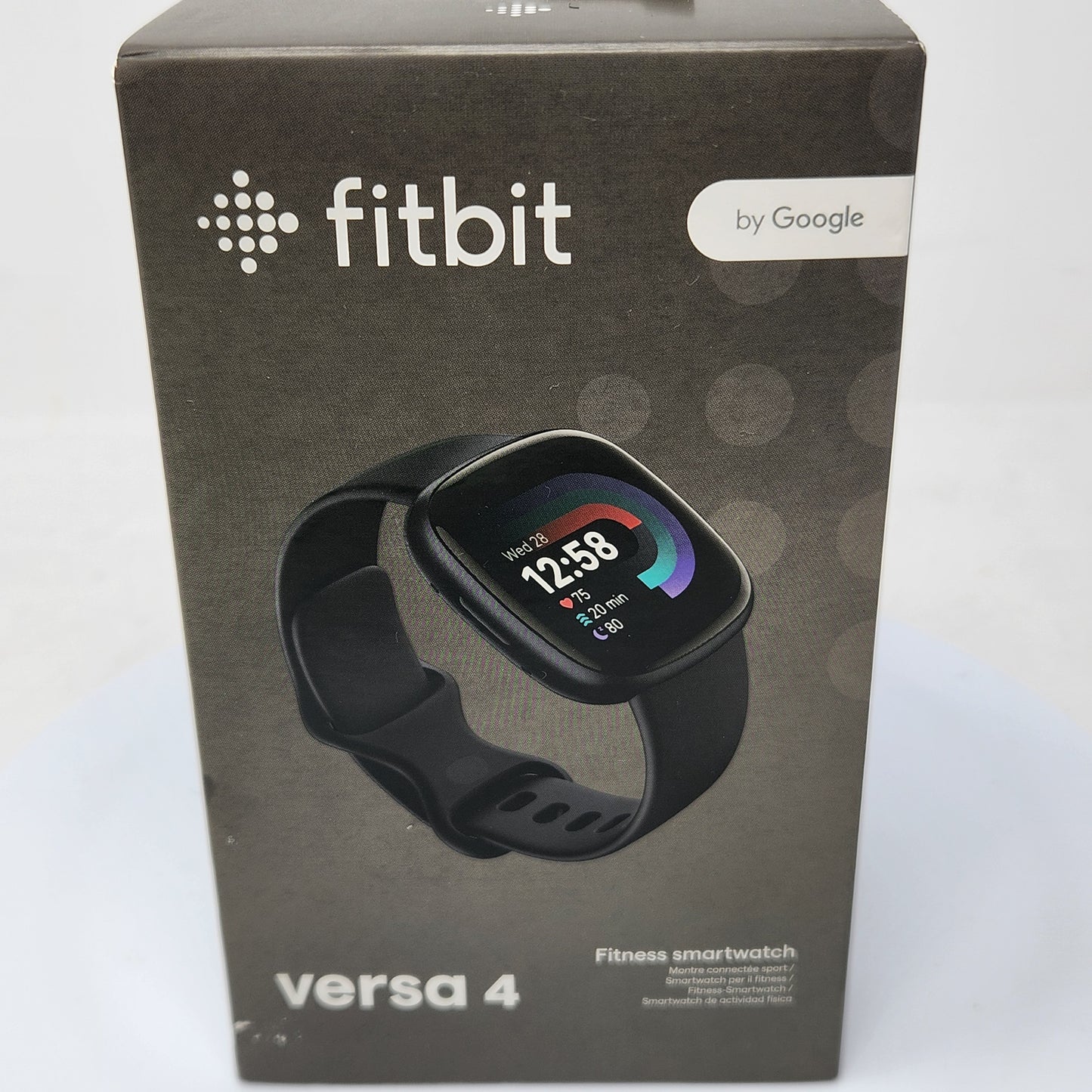 New Fitbit Versa 4 24mm Fitness Smartwatch FB523BKBK-US