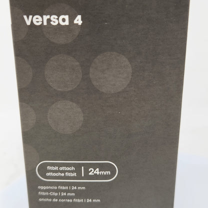 New Fitbit Versa 4 24mm Fitness Smartwatch FB523BKBK-US
