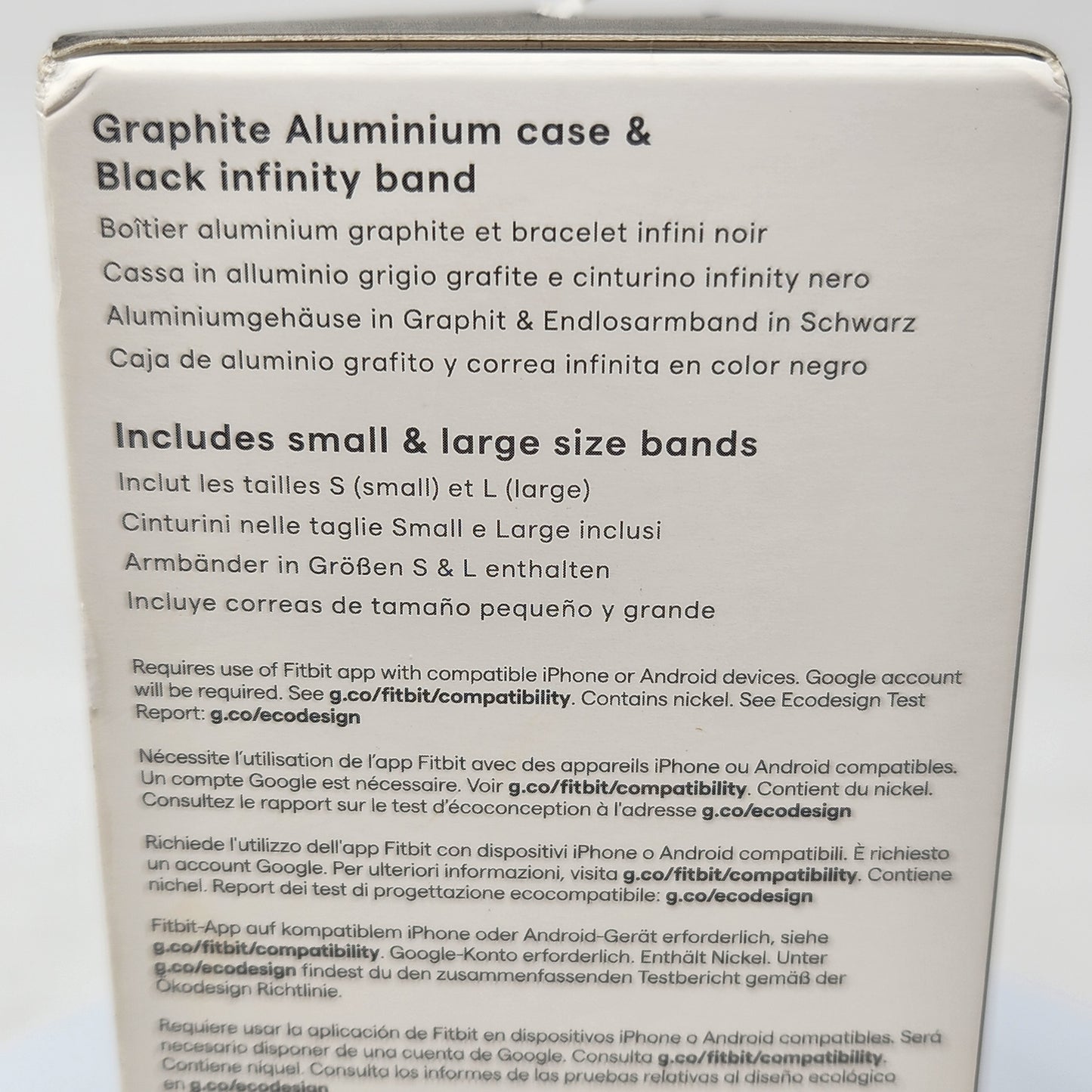 New Fitbit Versa 4 24mm Fitness Smartwatch FB523BKBK-US