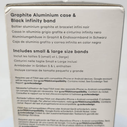 New Fitbit Versa 4 24mm Fitness Smartwatch FB523BKBK-US