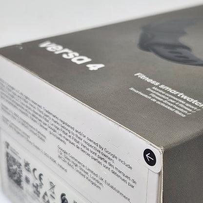 New Fitbit Versa 4 24mm Fitness Smartwatch FB523BKBK-US