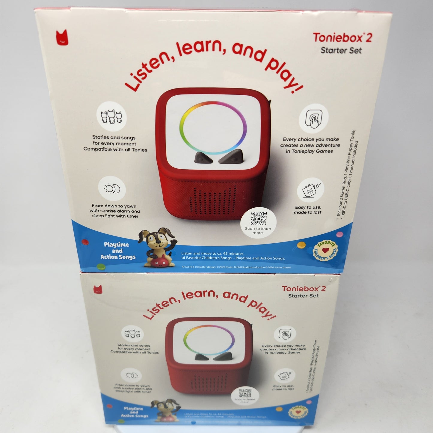 New Tonie Toniebox 2 Audio Player Starter Set Playtime Red Puppy 11003120