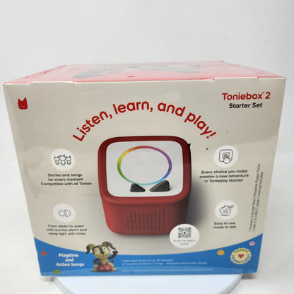 New Tonie Toniebox 2 Audio Player Starter Set Playtime Red Puppy 11003120