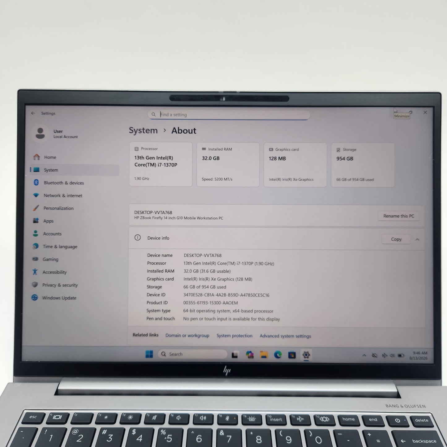 HP ZBook Firefly 14 G10 14" i7-1370P 1.9GHz 32GB RAM 1TB SSD
