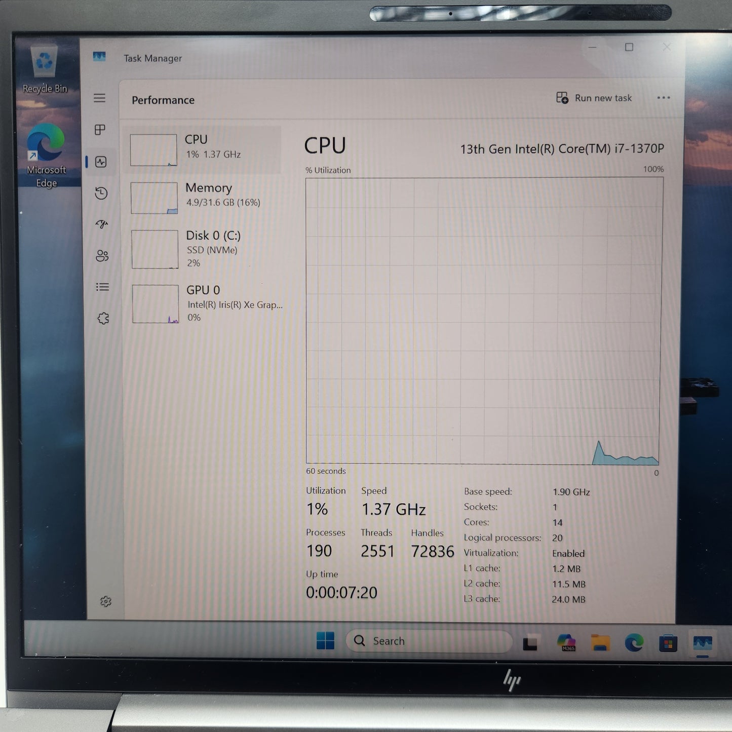 HP ZBook Firefly 14 G10 14" i7-1370P 1.9GHz 32GB RAM 1TB SSD