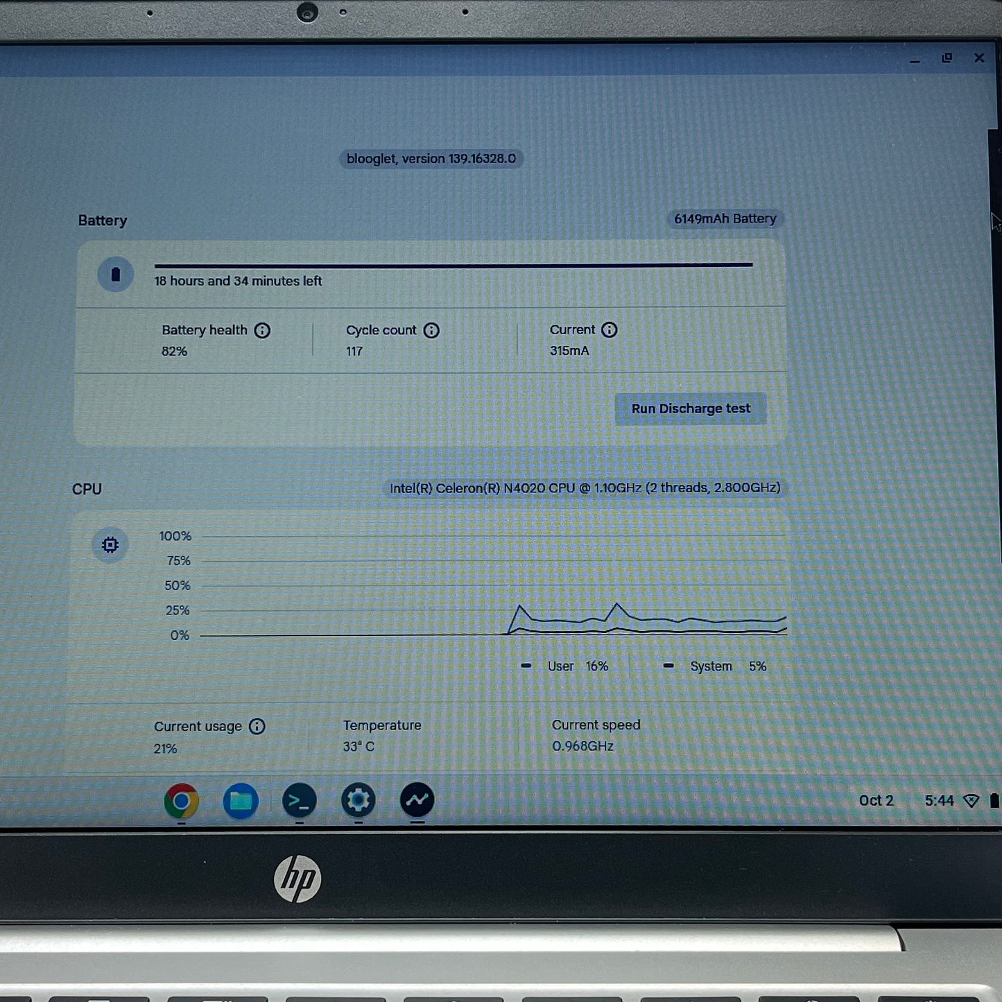 HP Chromebook 14A-NA0010NR 14.4" Celeron N4000 2.6GHz 4GB RAM 32GB SSD