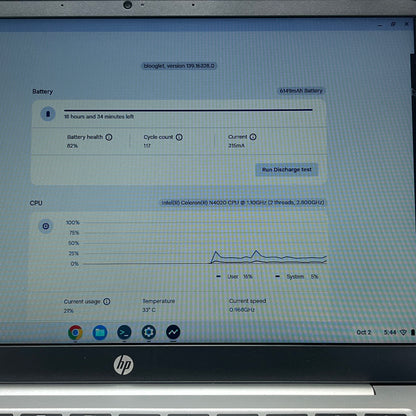 HP Chromebook 14A-NA0010NR 14.4" Celeron N4000 2.6GHz 4GB RAM 32GB SSD