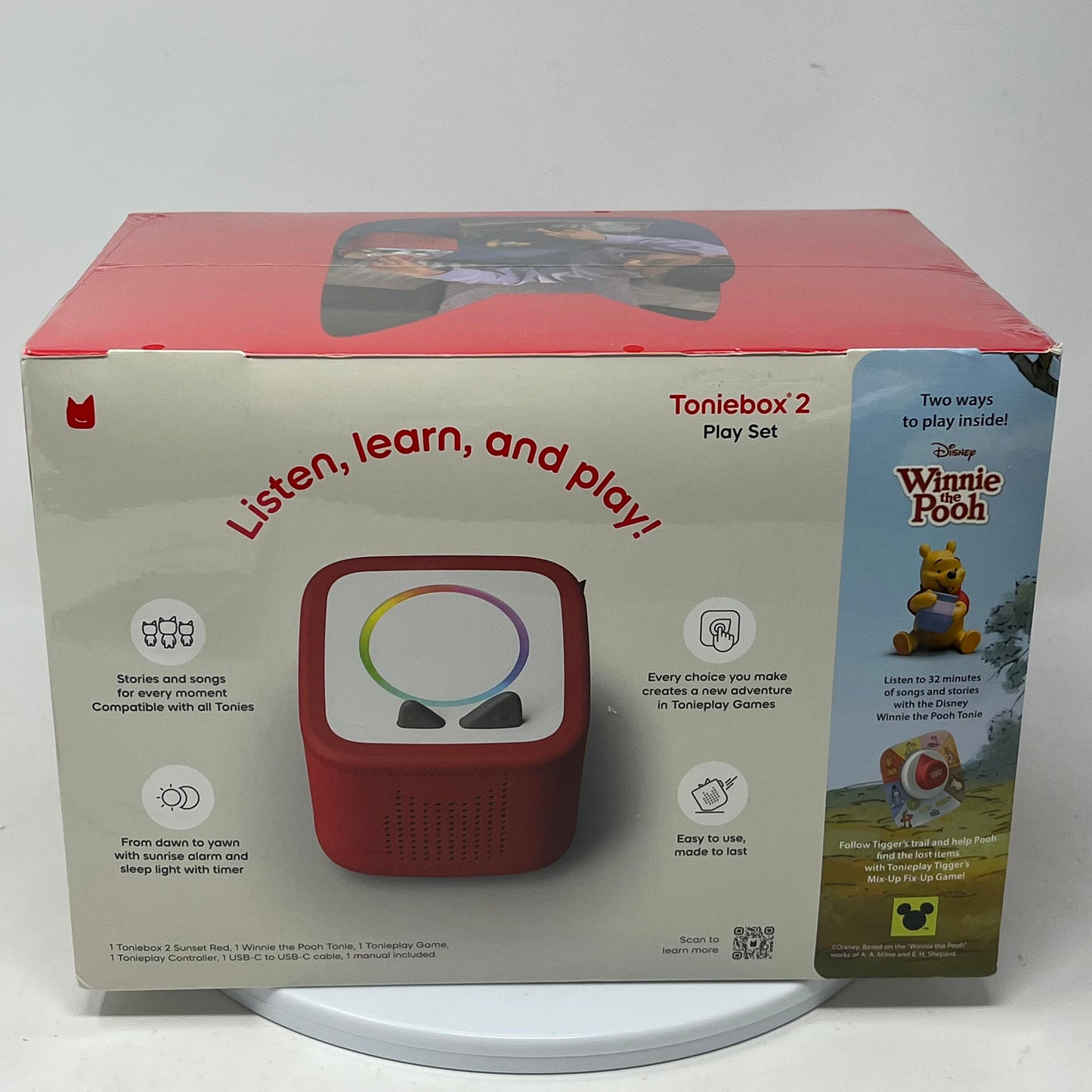 New Tonies Toniebox 2 Sunset Red Winnie Pooh Play Set 11003012