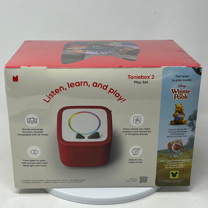 New Tonies Toniebox 2 Sunset Red Winnie Pooh Play Set 11003012