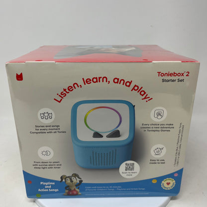 New Tonie Toniebox 2 Audio Player Starter Set Playtime Sky Blue Puppy 11003122