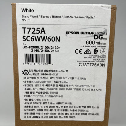 New Epson T725A C13T725A0N White Ink Cartridge