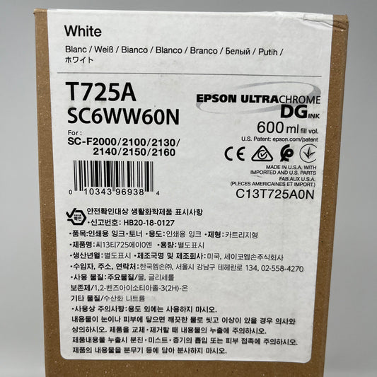 New Epson T725A C13T725A0N White Ink Cartridge
