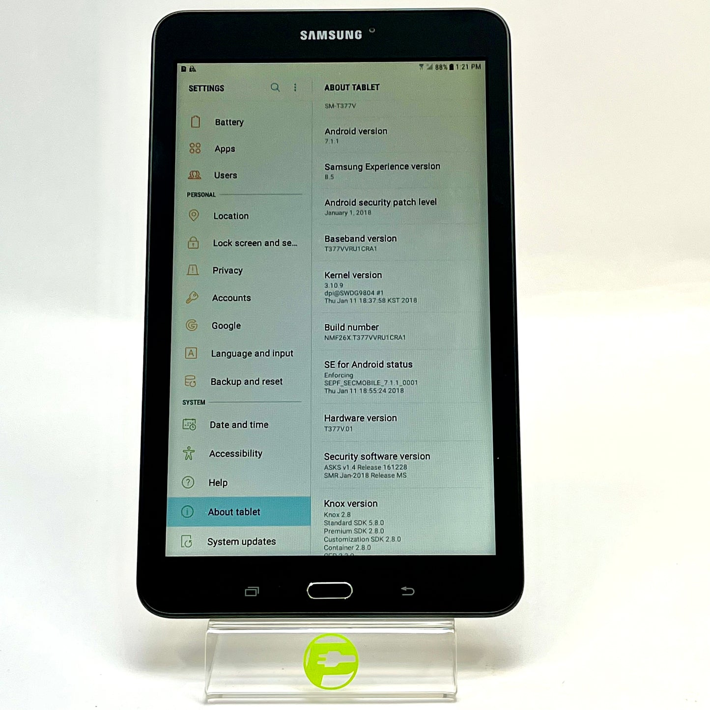 Verizon Samsung Galaxy Tab E (SMT337V) 8" 16GB Black