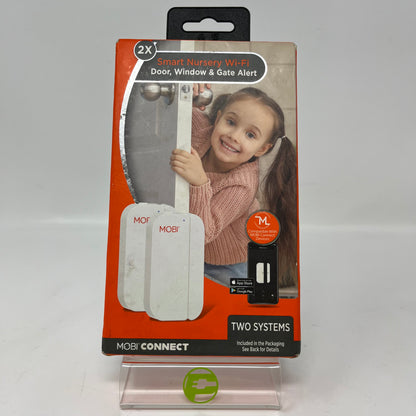 New MOBI - 2-Pack Smart Nursery Wi-Fi Door, Window, and Gate Alert - White