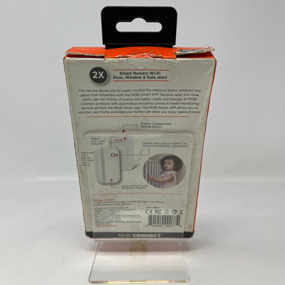 New MOBI - 2-Pack Smart Nursery Wi-Fi Door, Window, and Gate Alert - White