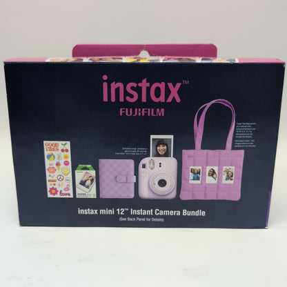 New Fujifilm Instax Mini 12 600024598 Instant Film Camera Bundle Lilac Purple