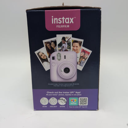 New Fujifilm Instax Mini 12 600024598 Instant Film Camera Bundle Lilac Purple