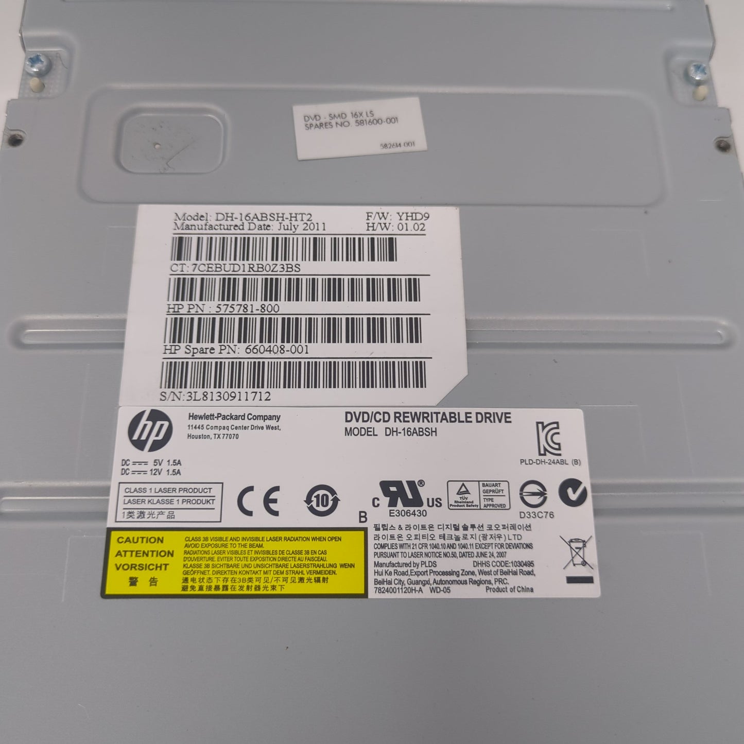 Lot of various HP CD/DVD Workstation Drives DH-16ABSH-HT2, TS-H654