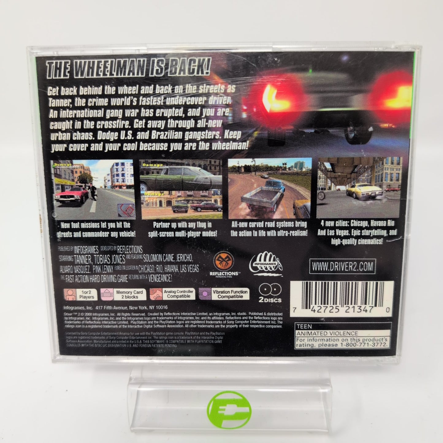 Driver 2 (Sony PlayStation 1 PS1, 2000) Video Game