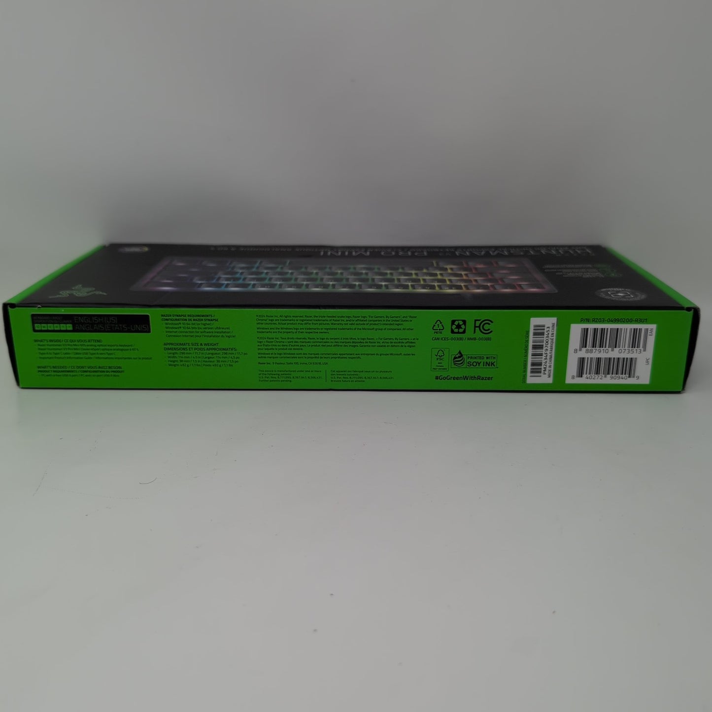 New Razer Huntsman V3 Pro Mni Esports Gaming Keyboard - Analog Optical Switches 