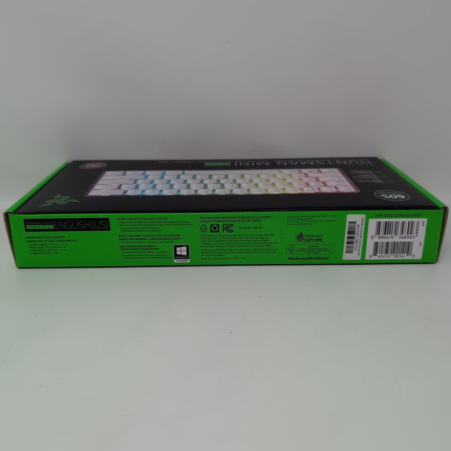 New Razer Huntsman Mini Special Edition PC Gaming Keyboard Black/White RZ03-03392500
