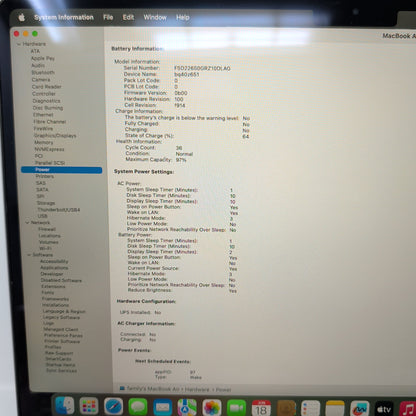 2022 Apple MacBook Air 13.6" M2 8C GPU 3.5GHz 16GB RAM 256GB SSD A2681