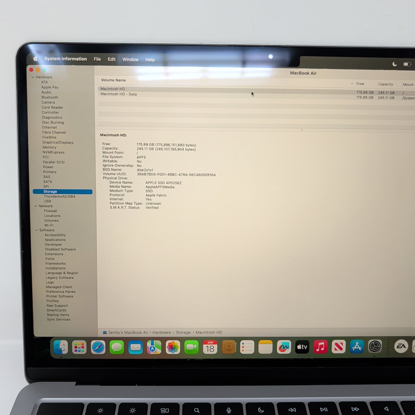2022 Apple MacBook Air 13.6" M2 8C GPU 3.5GHz 16GB RAM 256GB SSD A2681