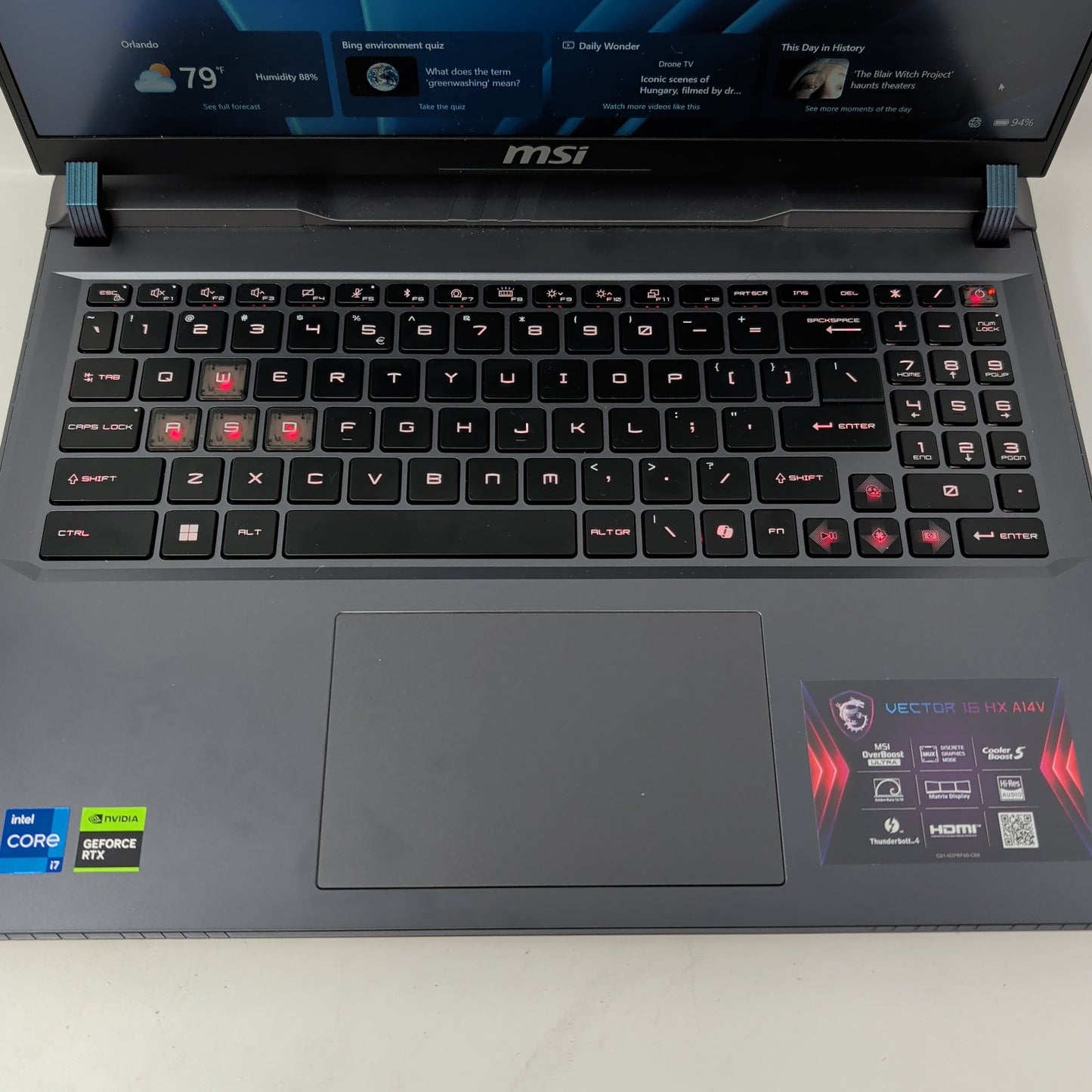 MSI Vector 16 HX AI A14VGG 64GB RAM 2TB GeForce RTX 4070